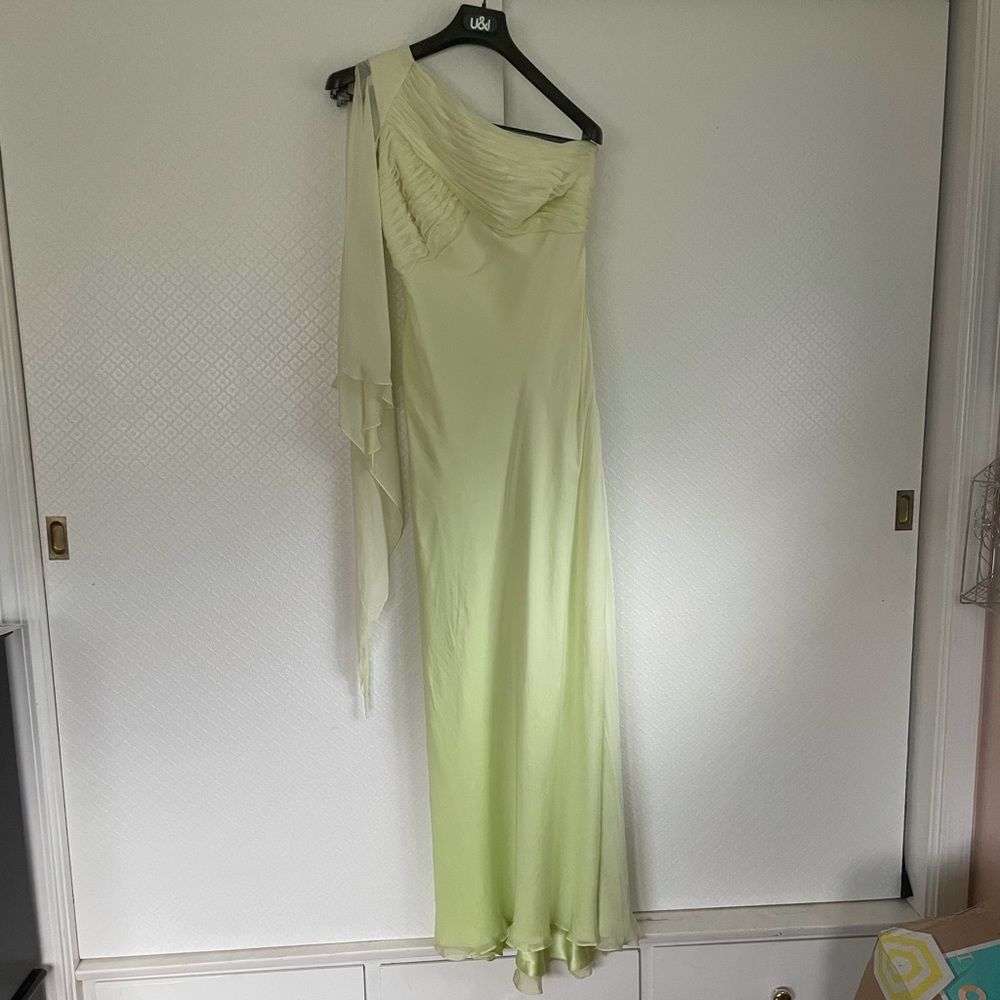 Chartreuse Evening Gown by Carmen Marc Valvo
